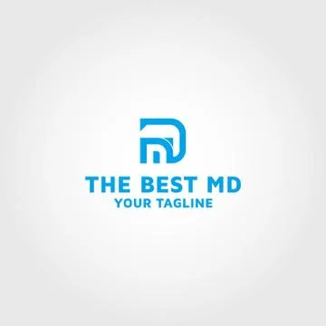 Letter MD vector logo design template Stock Illustration