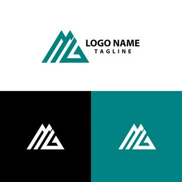 Letter MG logo design vector Stock Illustration