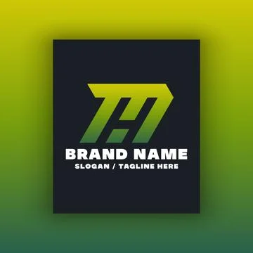 Letter MH logo design template イラスト素材