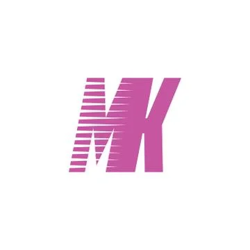 Letter mk motion logo vector Stock Illustration
