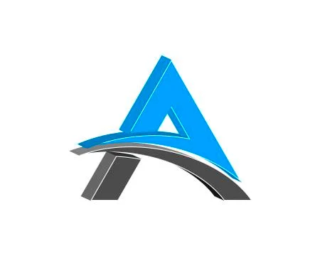 Letter A with modern stylize Stock Illustration