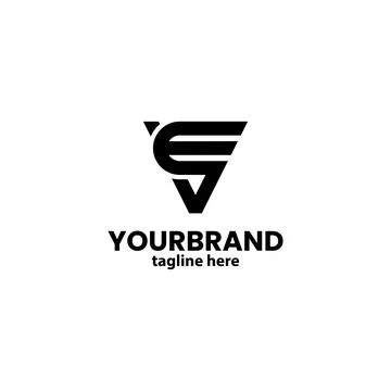 Letter monogram EV logo design vector Stock-Illustration