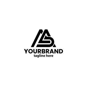 Letter monogram MS logo design vector Иллюстрация