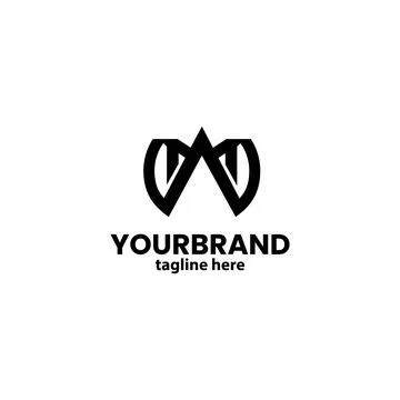 Letter monogram MW logo design vector Illustrazione stock