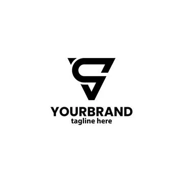 Letter monogram SV logo design vector Illustrazione stock
