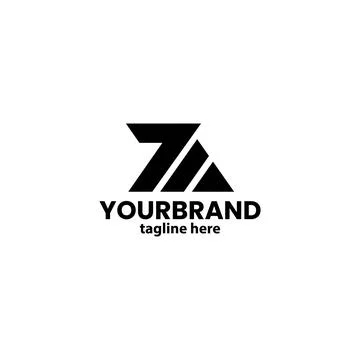 Letter monogram ZM abstract logo design vector Illustrazione stock