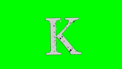 Letter Motion - Chroma Key Green Screen Footage Video stock 336892802