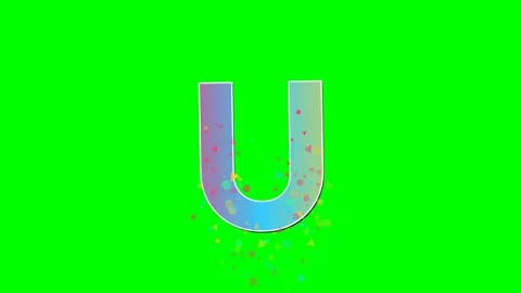 Letter Motion - Chroma Key Green Screen Footage Stock Footage 336898848