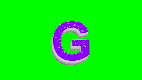 Letter Motion - Chroma Key Green Screen Footage Stock Footage 336898988