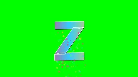 Letter Motion on Green Screen Chroma Key Background Video stock 336898857