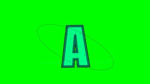 Letter Motion on Green Screen Chroma Key Background Video stock 336898882