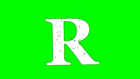 Letter Motion on Green Screen Chroma Key Background Stock Footage 336899128