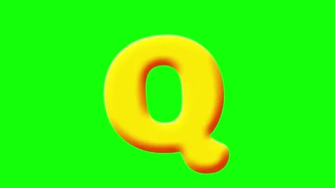 Letter Motion on Green Screen Chroma Key Background Video stock 341587269