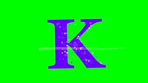 Letter Motion with Reflected on Green Screen Chroma Key Background Stockbeeldmateriaal 336892926
