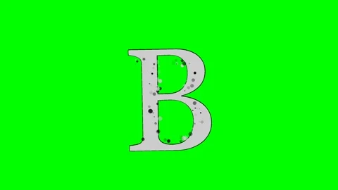 Letter Moving on Chroma Key for Compositing Video stock 336892790