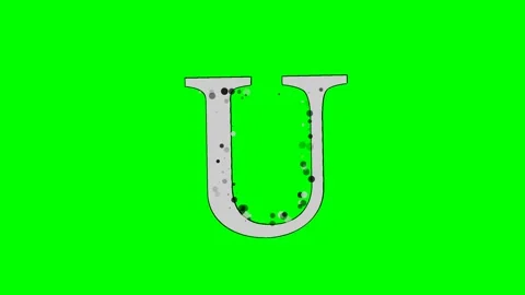 Letter Moving on Chroma Key for Compositing Video stock 336892815