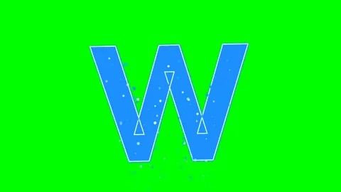 Letter Moving on Chroma Key for Compositing Video stock 336892860