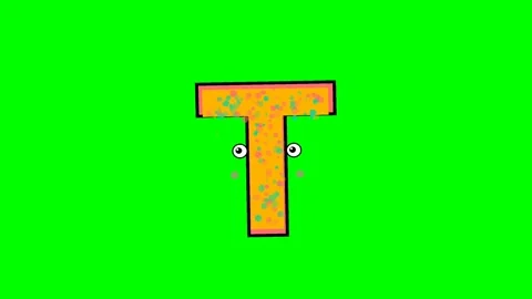 Letter Moving on Chroma Key for Compositing Video stock 336892896