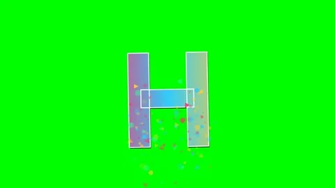 Letter Moving on Chroma Key for Compositing Stock Footage 336898817