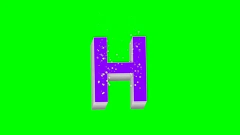 Letter Moving on Chroma Key for Compositing Video stock 336898989