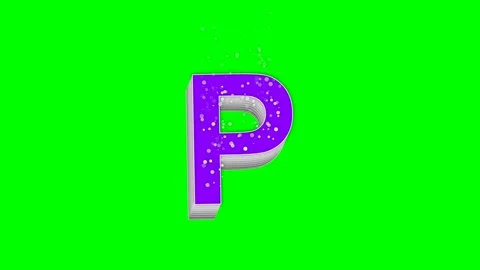 Letter Moving on Chroma Key for Compositing Stock Footage 336899015