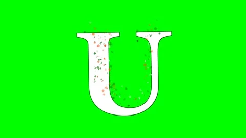Letter Moving on Chroma Key for Compositing Stock Footage 336899143