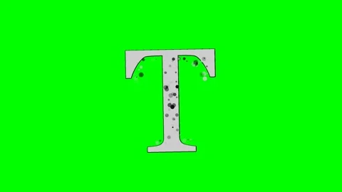 Letter Moving on Green Screen Chroma Key Background Video stock 336892813