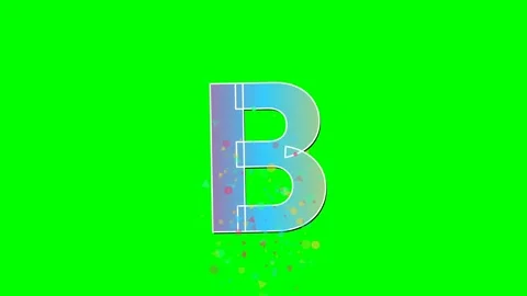 Letter Moving on Green Screen Chroma Key Background Video stock 336898803