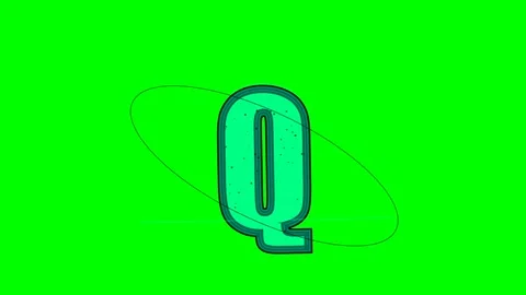 Letter Moving on Green Screen Chroma Key Background Stock Footage 336898919