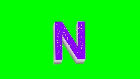 Letter Moving on Green Screen Chroma Key Background Stock-Footage 336899019