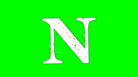 Letter Moving on Green Screen Chroma Key Background Stock Footage 336899115