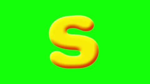 Letter Moving on Green Screen Chroma Key Background Video stock 341587286