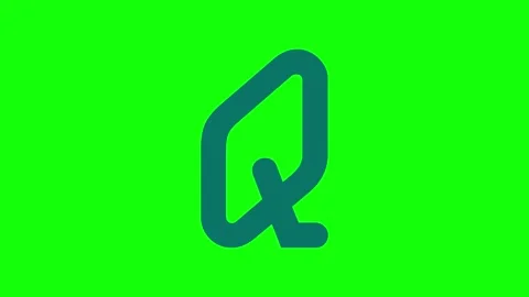 Letter Moving with Logo - Chroma Key Green Screen Footage Video stock 341587155