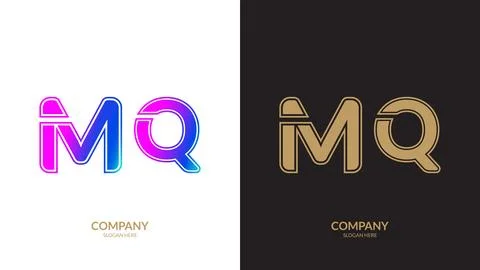 Letter MQ logo design vector template. Stock Illustration