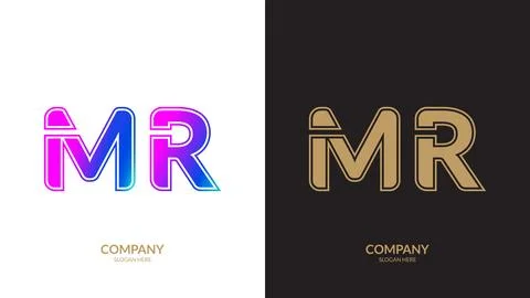Letter MR logo design vector template. Stock Illustration