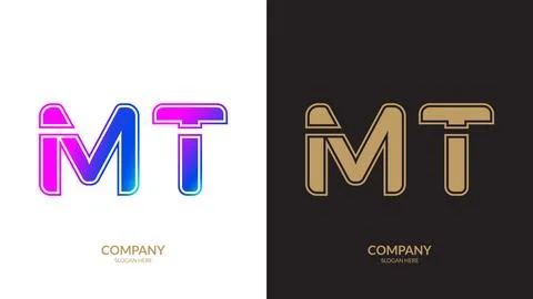 Letter MT logo design vector template. Stock Illustration