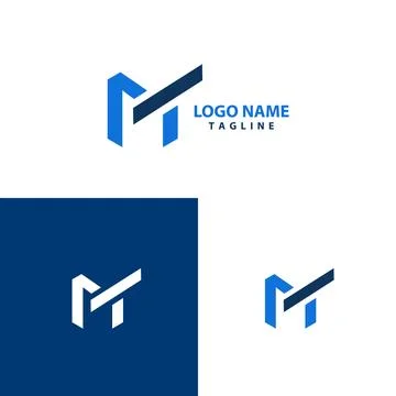 Letter MT logo design vector Illustrazione stock