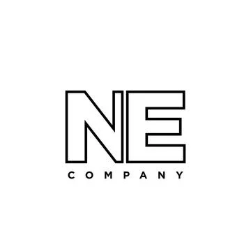 Letter N and E, NE logo design template. Minimal monogram initial based log.. Stock Illustration