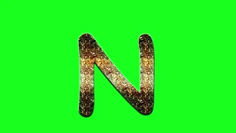 Letter N animation in chalkboard hand drawn style for ABC videos Stock Footage 312984958