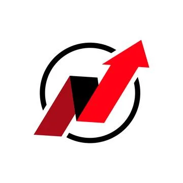 Letter N Up Arrow Icon Vector Logo Template Stock Illustration