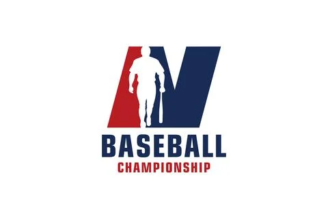 Letter N with Baseball Logo Design. Vector Design Template Elements for Spo.. Stock Illustration