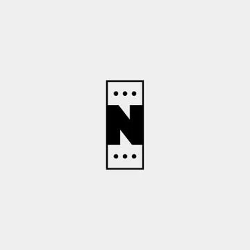 Letter N Chat Logo Template Vector Design Stock Illustration