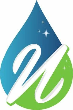 Letter N Drop Clean Logo Stock Illustration
