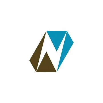 Letter n geometric vector symbol logo sign element Stock Illustration