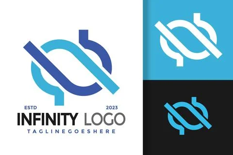 Letter N Infinity Logo Logos Design Element Stock Vector Illustration Templat Stock Illustration