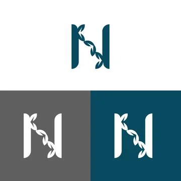 Letter N logo design concept Stock Illustration