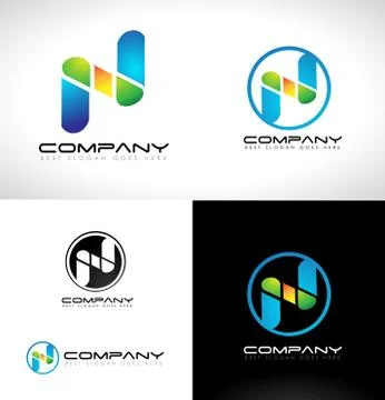Letter N logo Design Stock Illustration