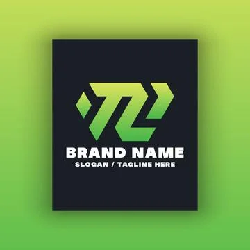 Letter N logo design template. Stock Illustration