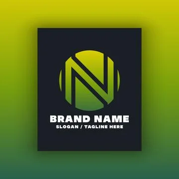 Letter N logo design template Illustrazione stock