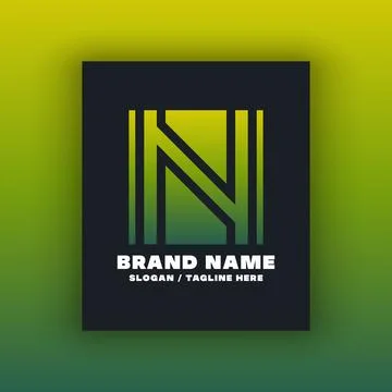 Letter N logo design template Illustrazione stock